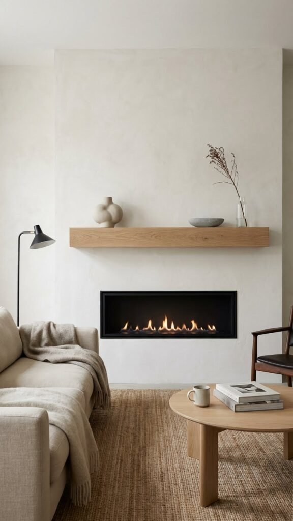 inside fireplace decor