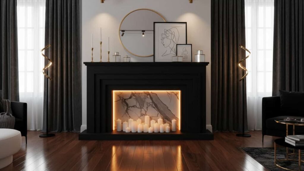 building a faux fireplace