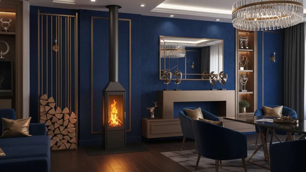 electric freestanding fireplace