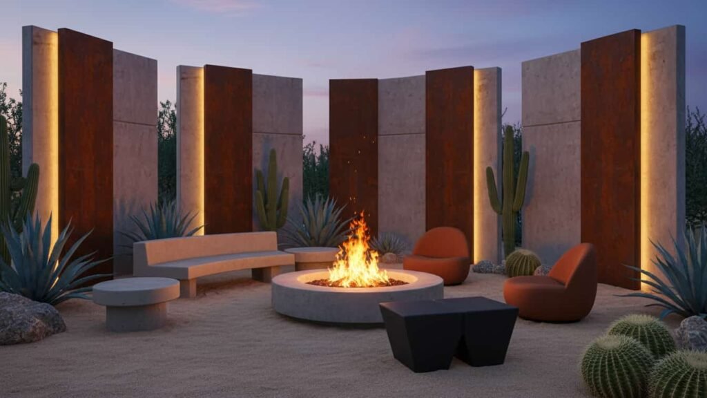 fire pit and seating area ideas