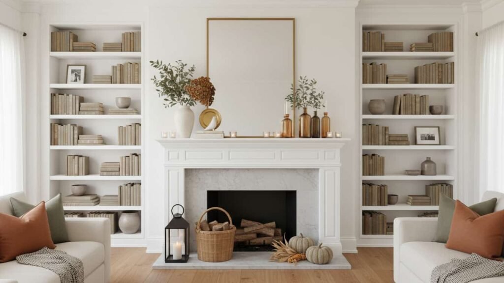 fireplace mantel decor