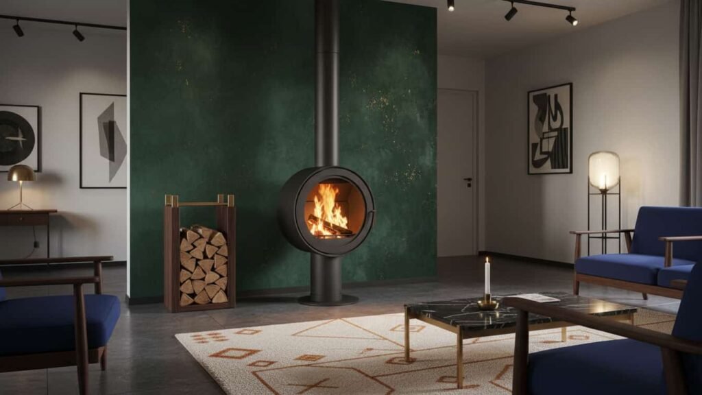 freestanding fireplace