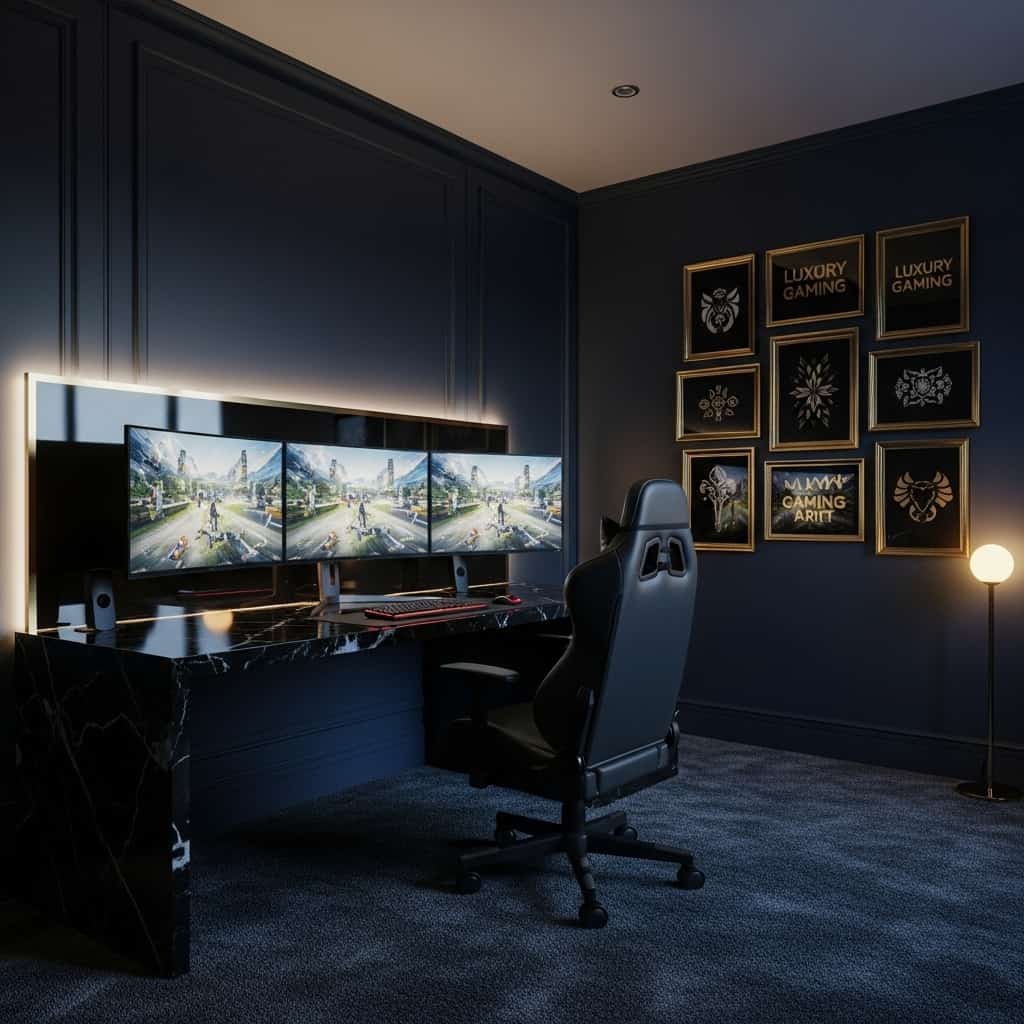 gaming room design ideas with bed