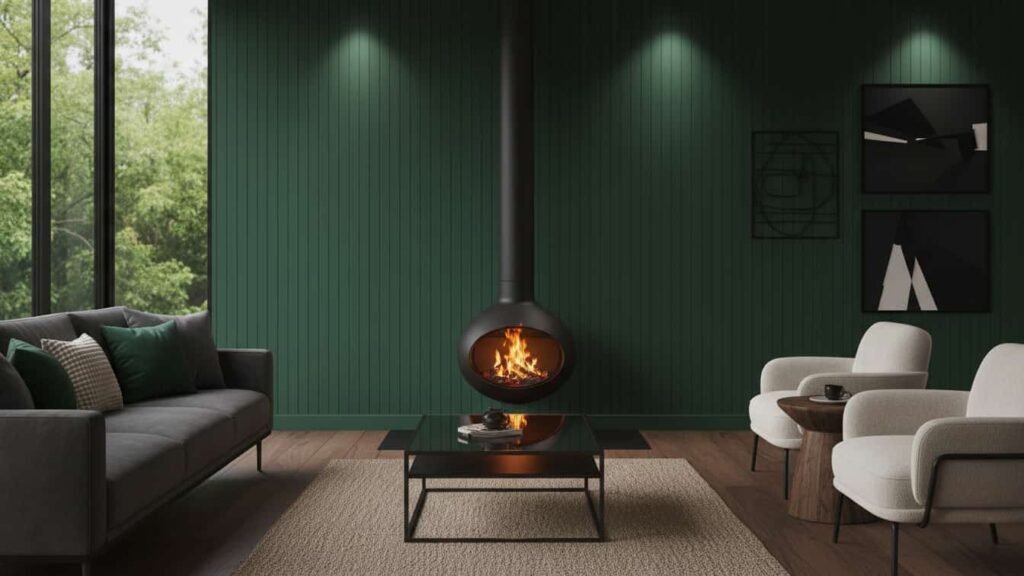 how to install a freestanding fireplace