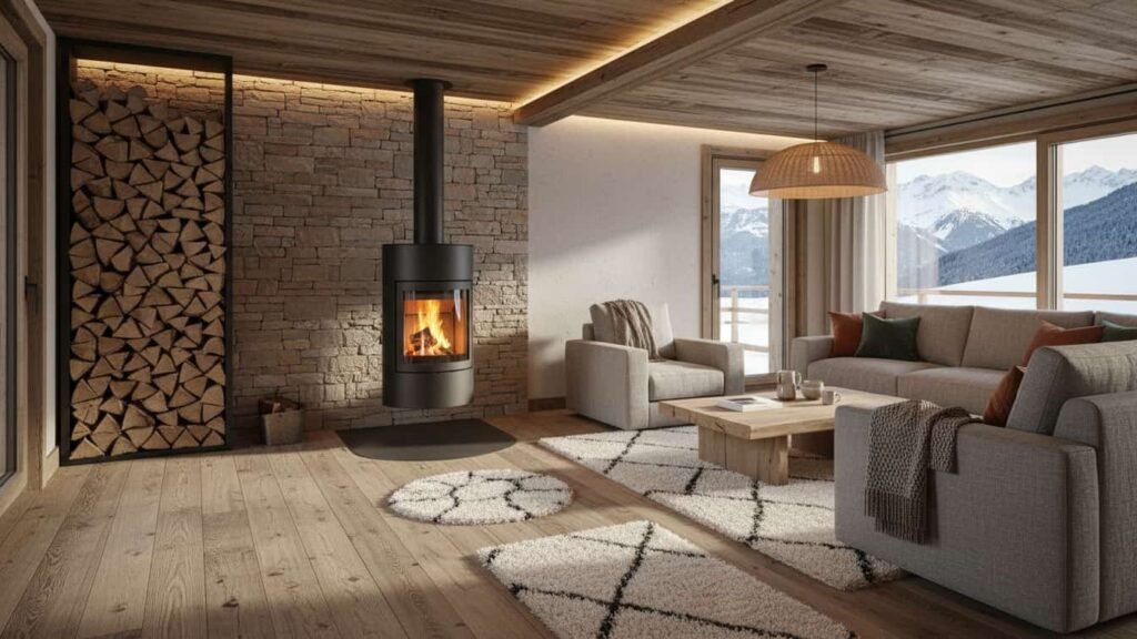 natural gas freestanding fireplace
