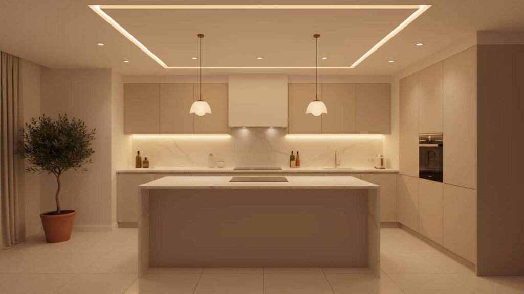 outdoor kitchen accent lighting