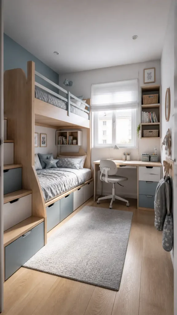 Space saving kids room decor