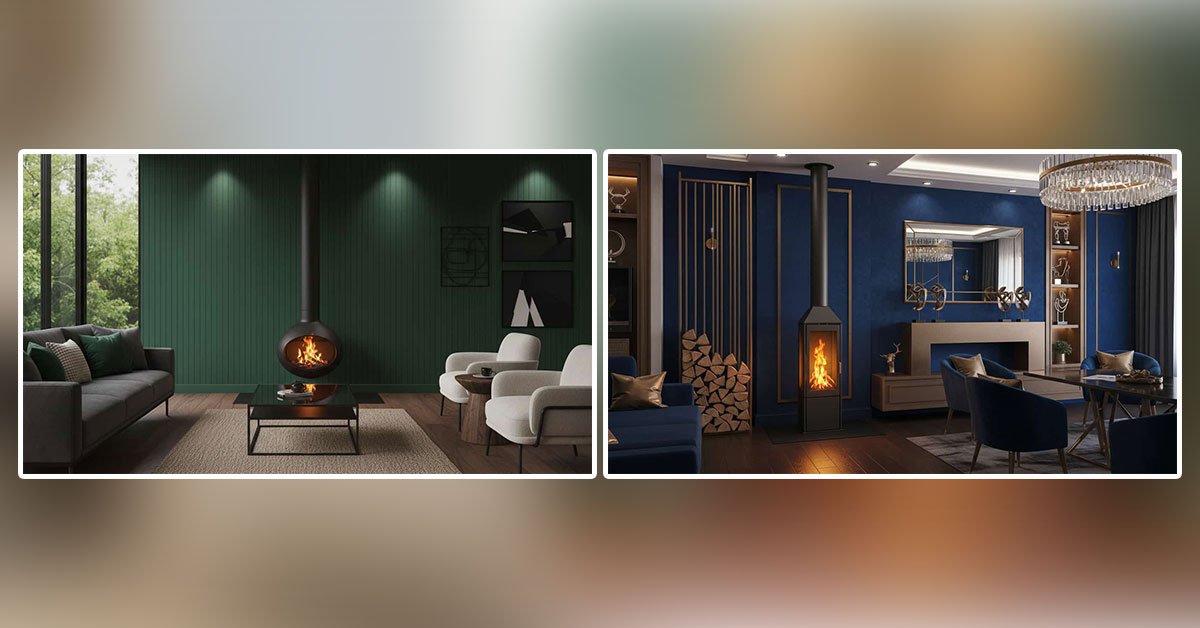 freestanding fireplace